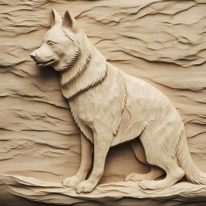 Nature and animals (Greenland dog 1, NATURE_397) 3D models for cnc